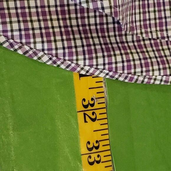 Polo Ralph Lauren Shirt Oxford Button Down LS Mens Size 17.5 XL Plaid Purple - Picture 8 of 10